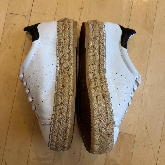 The Shoe Box white espadrille platform sneaker, 9, CB2328 - Picture 2 of 6